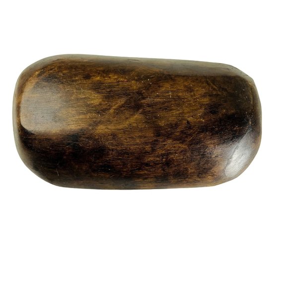 Hand Carved Wood Trinket Dish Hand Painted Foral Design u - Picture 4 of 4